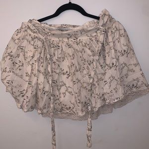 White floral skirt
